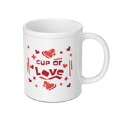 White Ceramic Cup of Love Design Mug product